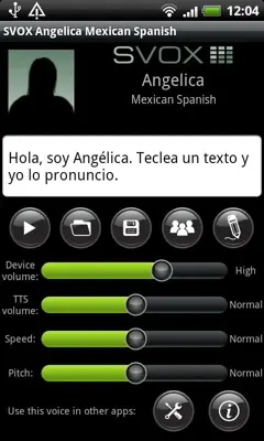 SVOX Angelica Mexican Spanish (trial) android App screenshot 1